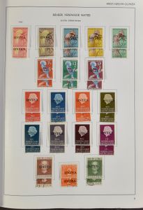 1949/1962 Collection in album incl. UNTEA 2x and some handprints and items of postal stationery, also set of covers with Bird of Paradise 