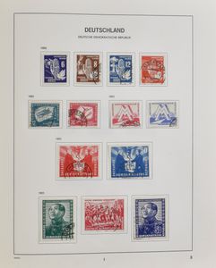 1945/1989 From Russian Zone, no guarantee of authenticity of cancellations, etc., very nice as a starter collection, reasonably complete in 3 albums, vf/to be checked
