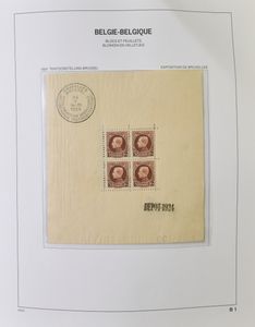 1924/2008 Collection of souvenir sheets in 2 Davo albums, including BL 1 *, BL 2 cancelled, BL 4 cancelled., BL 18A/21A **, BL 26/32 **, nominal value almost complete up to 2018 **, vf (Postage value: €1,637 - only figures counted)