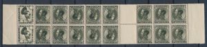 PU c 96, combination A, in sheet section with KT 16 with 2 rows, single N° 427 (6 copies) with sheet margin on both sides, some perforations are loose, vf (OBP ++€60)