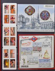 13 stockbooks, some very well filled and others very sparse, many themes in good condition, mostly black sheets, including France with postage stamps, vf/f/to be checked
