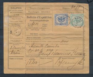 1920 Bulletin avec TR 58 et 70 de Watou (cachet postal) 16/6/20 via 