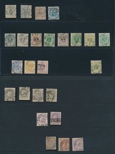 Lot of classic stamps, from N° 13 to 74, not all present, some duplicates, 60 stamps, some cancellations, see scan, vf/f