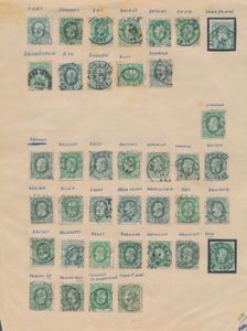 Collection on sheets of N° 30, +/- 200 stamps, arranged by office, vf/f/to be checked