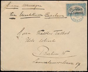 1914, envelope franked with COB N° 57, 