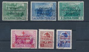 Montenegro, n° 10, 12, 13, 30/32 