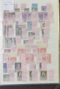 1936/1966 Extensive accumulation of varieties and curiosities in ring binder, vf/f