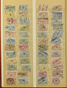 All before 1914, 2 old stockbooks with +/-960 stamps, exclusively hexagonal and C-stamps, interesting for the stamp collector, vf/f