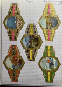 CIGAR BANDS: Sets of countries classified alphabetically from A-L, in 4 modern albums and loose sheets