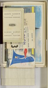 AVIATION: Menus, Sabena pass, etc. 