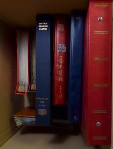 7 Alben (BRF/GS/FDC) mit überwiegend FDCs, darunter englische Königin, Kosmos, Deutschland und Religion, schön/zu kontrollieren