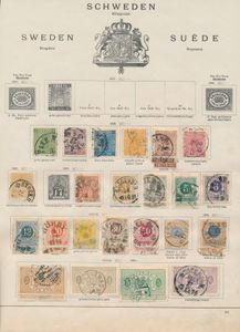 1855/1945 Collection on old album leaves, vf/f/to be checked