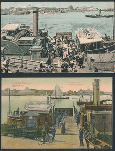 Jetty with (departure) of the St.-Annekesboot (4 items)