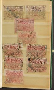 Private lines, petits paquets, etc. in stockbook, vf