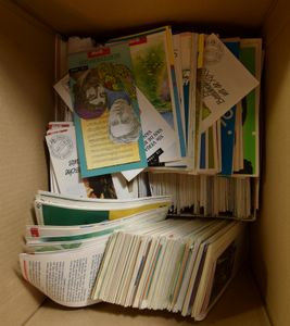 Stamp sheets, issued by the Belgian Post Office, from 1966 in large quantities, with stamp, vf