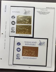 World (**/*/(*)/R), remnants on album leaves, including space travel, LX, etc., interesting for trade fair sale, to be checked