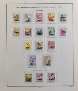 1956/1977 Belgian Congo, Republic of Congo, Zaire, South Kasai, Rwanda Urundi, Burundi, Rwanda, collection in 2 Prinet albums, vf/f