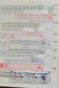 1957/2013 Stock nominal in 5 stockbooks, including souvenir sheets and booklets, vf (Postage value: €3,710)