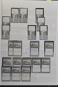 Collection of tourist motifs, plate numbers and printing dates, in two stockbooks, various types of gum, curiosities, etc., vf