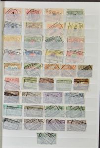 Railway collection, Kontich village and barracks, +/-358 stamps + 83 documents/fragments, nice item, vf/f