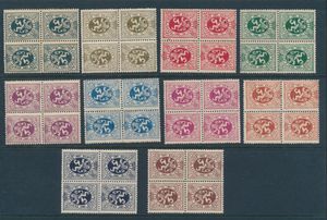 KP 1/12, complete set, all stamps in pairs, vf (OBP +€380)