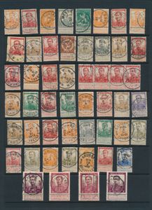 Mooie samenstelling 50-tal zegels, meerdere betere stempels w.o. 4 x n° 122, tweetalige e.a., zm/m/ntz (OBP €150 + COBA)