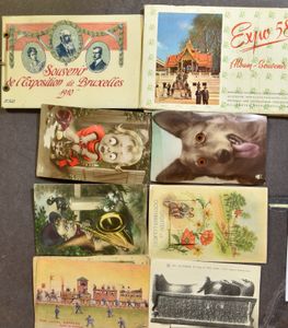 Various themes, including militaria (W.O. I) and world exhibitions