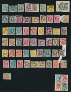 Magnificent extensive collection of telegraph cancellations, including many better cancellations on various issues, including n° 30 