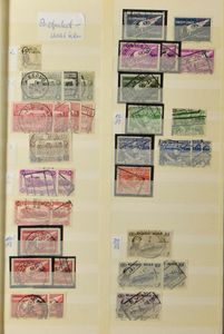 1869/1950 Accumulation of various issues in stockbook, including Brede baard on ZK with cancellation 