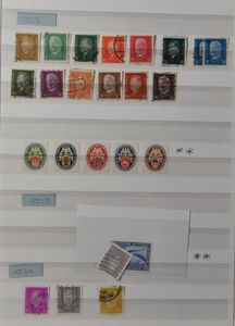 1879/1945 Collection in thick stockbook, starting with classic (sparing) stamps, including better Reich stamps, some mint (1928 Nothilfe, Zeppelin Mi. n° 438, etc.), vf/f/to be checked