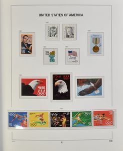 1945/1994 Verzameling in 2 Davo albums, hoge nominale waarde, reeksen en blokken, zm