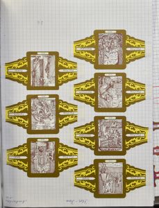 CIGAR BANDS: Sets of bands, alphabetically classified from D-G in 3 modern binders