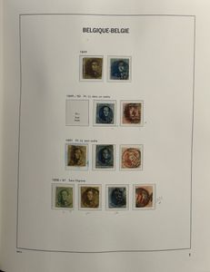 1849/2000 Collection in 3 Davo albums, classic in varied condition, 132/34, castles, Rubens, athletics, writers, 2-part, Boudewijn glasses, Breendonk I and II, Bruges, nominal, vf/f/to be checked