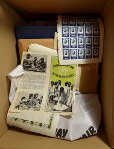 Large quantity of sheets and sheet portions ** years 1950s and 1960s, for plate errors (?), also some France, etc., vf