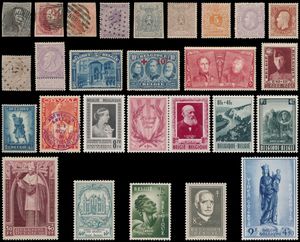 1849/1959 Collection in 2 albums, including classic, 26/37 * with certificate (n° 37 with very nice centring), fine beard *, coarse beard 