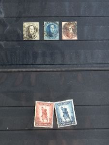 1851/1955 Better accumulation on 40 stock cards in box, with many better sets, nice item, vf/to be checked (High catalogue value)