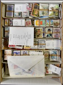 Thousands of large format stamps in bundles, classified by face value, vf/f