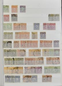 Collection/stock in thick stockbook from William III with better stamps, specialised including penalty postage, to be checked on cancellations, vf/f/to be checked