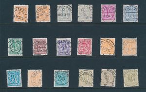 Central cancellation, several thousand stamps, vf/f
