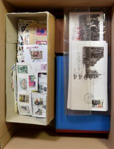 Stamps (loose and on fragments) and on a few souvenir sheets, some FDCs, etc., to be checked