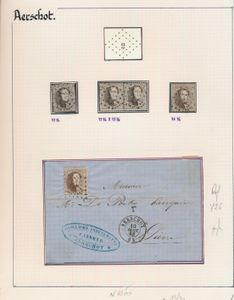 N° 14, 14A, 14B, all cancelled Pt. 2-Aarschot and 1 letter with N° 14, dated 10 January 1865 to Lier, vf 