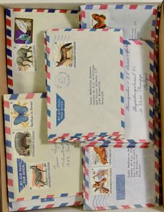 Modern Air mail Zaire, Rwanda, Burundi, 85 letters with some 1982 WWF, vf/f/to be checked