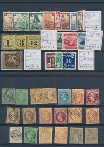 Various items on large and small cards with many from France and Germany, vf/f/to be checked