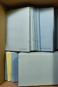 47 exchange booklets + 9 empty ones, USA, San Marino, France, Hungary, Bulgaria, Poland, Great Britain, the Netherlands and Russia, varying periods, covering many themes, vf/f/to be checked