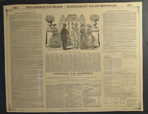 POSTAL ALMANACHS: 1860/1900, 9 Postal Almanachs, large format
