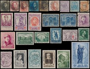 1849/1999 Extensive collection in 4 Leuchtturm albums, including many classics, cancellations, n° 37 (thin), 5 francs (2x), Helmet, infantry, Cross of Lorraine, Rider, UPU, vf/f