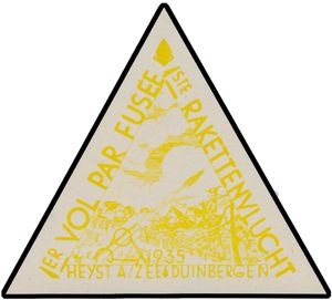 E 7/9 Rocket mail, set of imperforated stamps, vf (OBP €650)