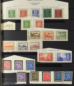 England, Channel Islands, Man, Lundy, etc., in 3 stockbooks, including many red pennies, very many mint stamps, vf/f/to be checked