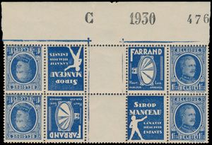 PU c 3/4, combination AB, related to margin, above Manceau-Farrand and below Farrand-Manceau, margin inscription 