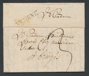 1818 Voorloper met inhoud, vanuit Veurne, dd. 26 augustus 1818, Herlant 31, 